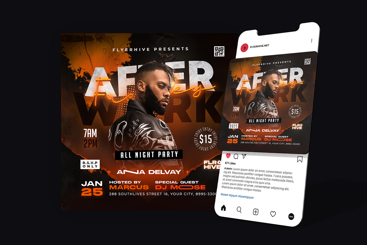Party Flyer Template, a Flyer Template by FLYERHIVE (Photo 2 of 2)