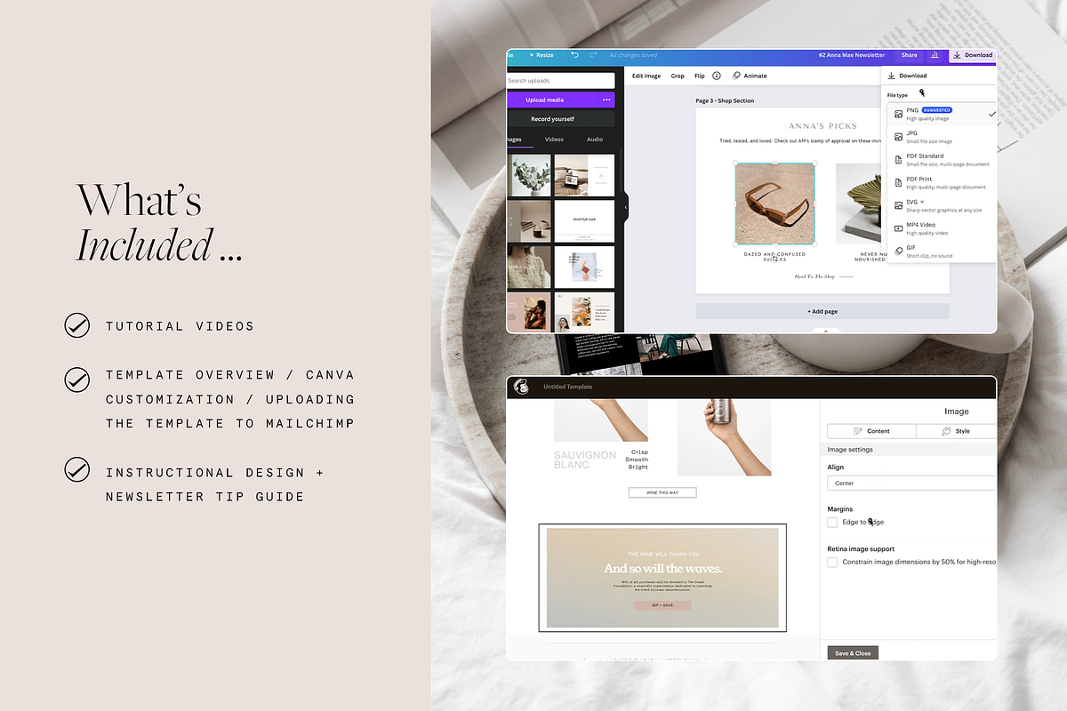 Modern Mailchimp Email Template, an Email Template by Chloe Leonard Studio (Photo 4 of 4)