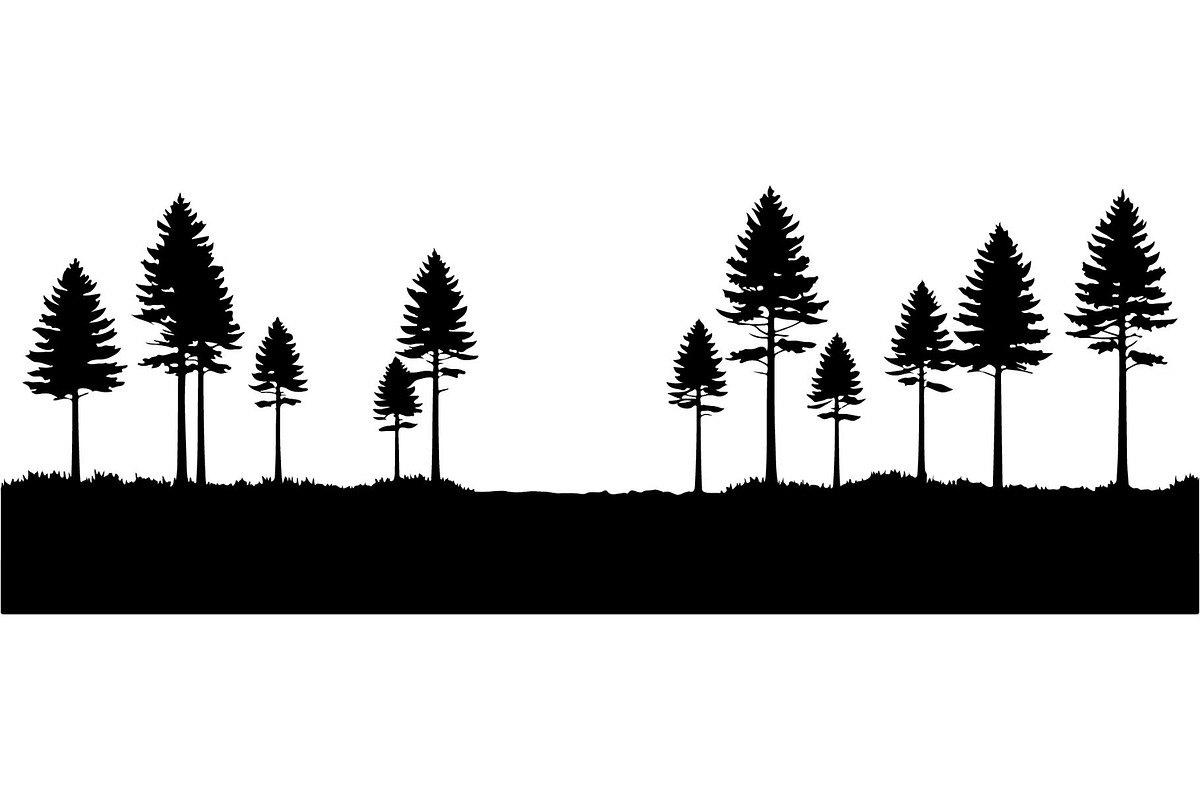 Woodland Landscape Silhouette, an Object Graphic by Creativeshirt (Photo 12 of 18)