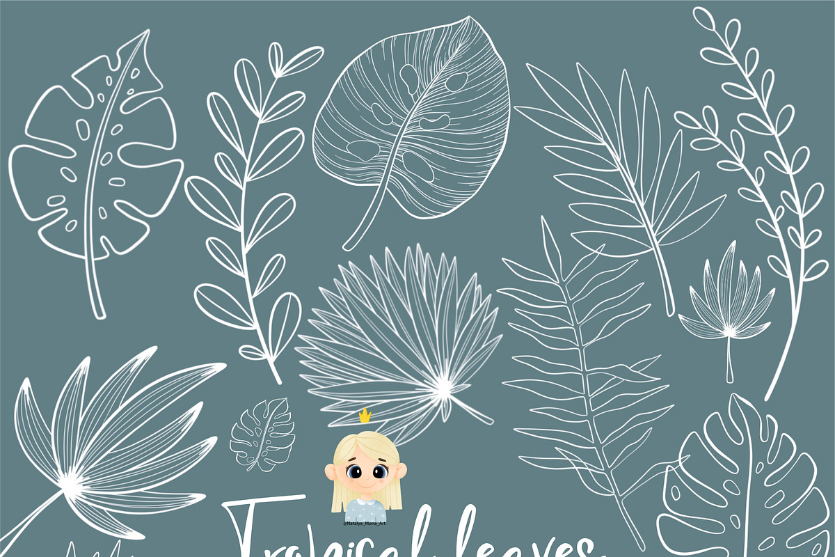 Tropical Leaf Procreate Stamp Brush, a Brush Add-On by Natalya_Mona_Art (Photo 3 of 4)