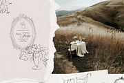 Vintage cottagecore line collection, a Decorative Illustration by 60secondsArt (Thumbnail 7 of 11)