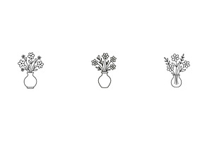 Three simple line drawings of vases, an Arts & Entertainment Photo by ZinetroN