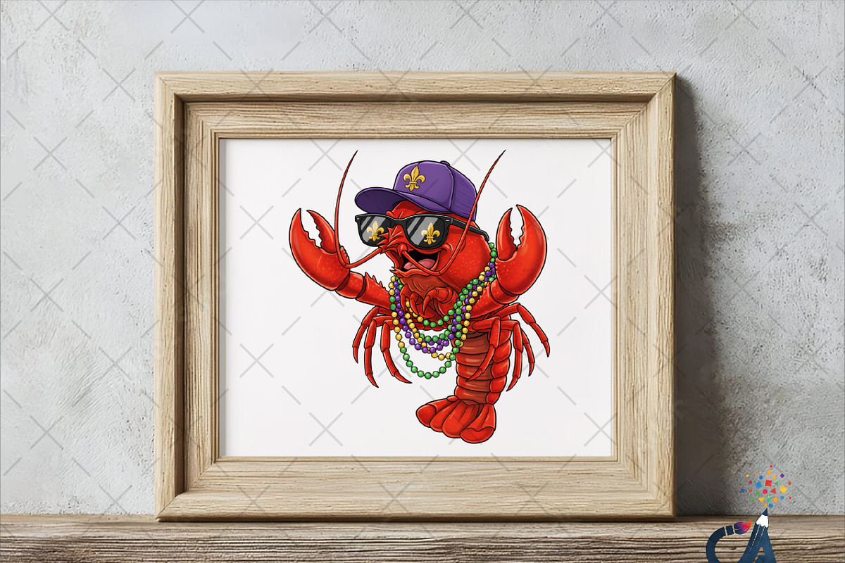 Mardi Gras Crawfish PNG, an Illustration by Creative Art (Photo 4 of 6)