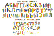 BRIGHT GOUACHE bitmap color font, a Font by Malena (Thumbnail 3 of 7)