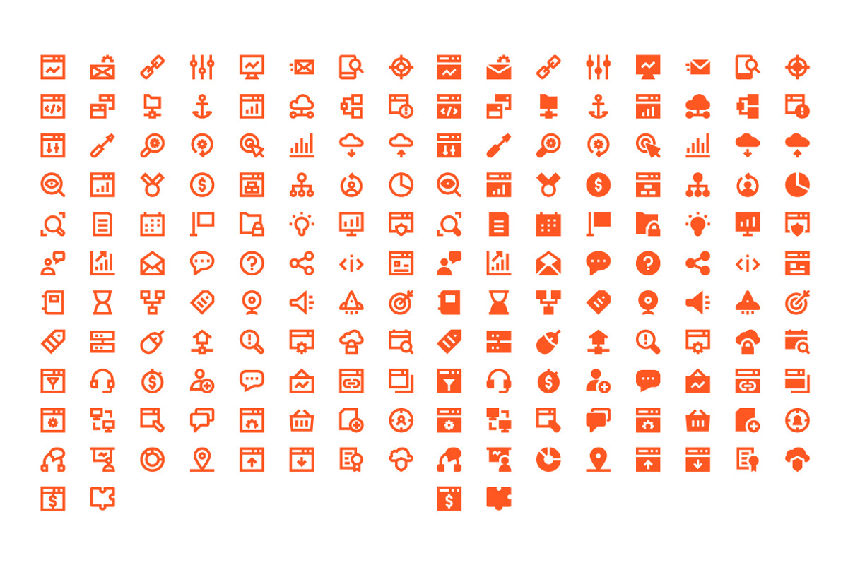 Seo Web Optimization Material Icons, a Solid Icon by Creative Stall (Photo 2 of 5)