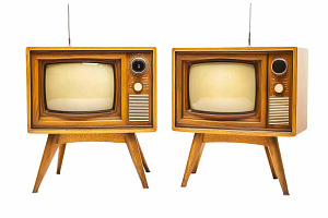 Vintage tv set png, a Photo by VetalStock