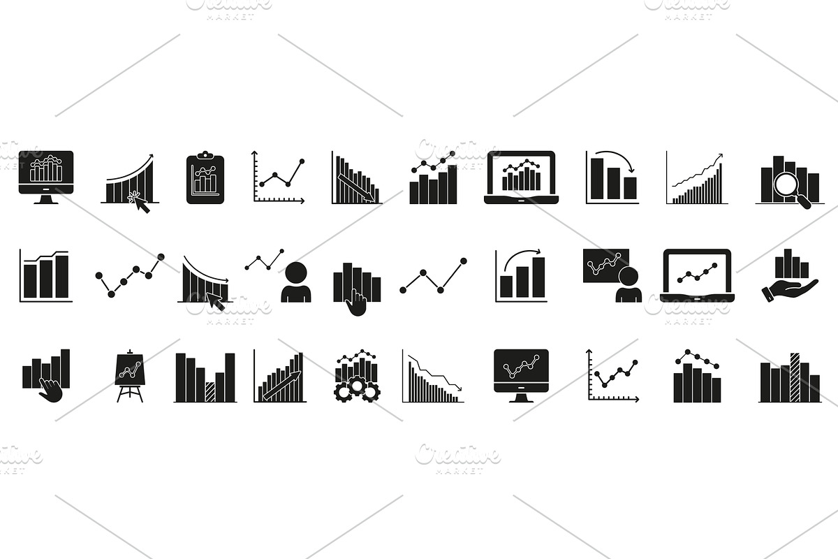 Business Analytics And Data Icons, an Object Illustration by Gentle Studio