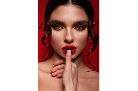Beautiful woman with perfect skin on, a Person Photo by korabkova