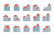 Linear city icons, an Outline Icon by AlexZeL (Thumbnail 1 of 5)