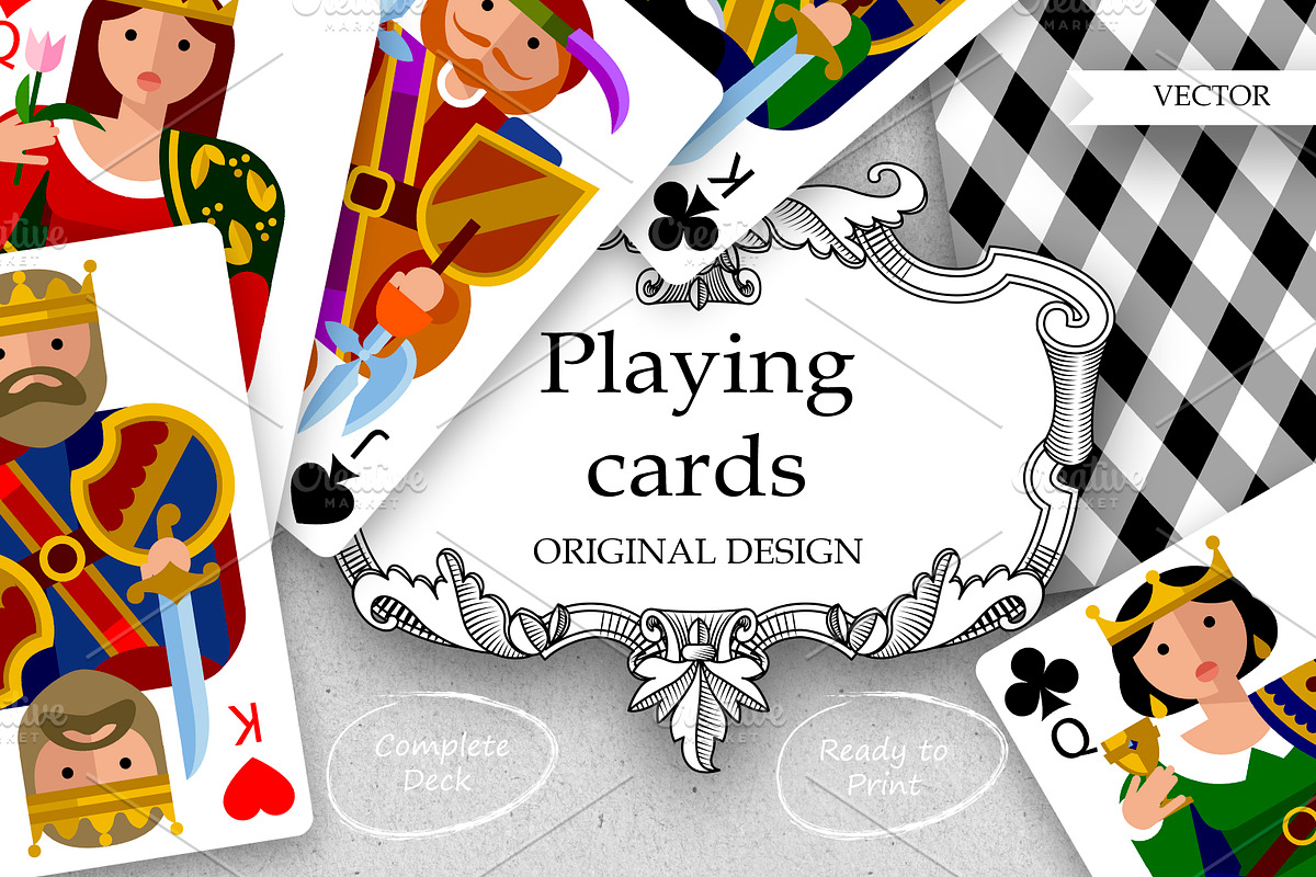 Playing cards original design, an Object Illustration by Retro Graphic Box (Photo 5 of 6)
