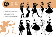 Lady silhouettes, an Object Graphic by Funnystore (Thumbnail 1 of 8)