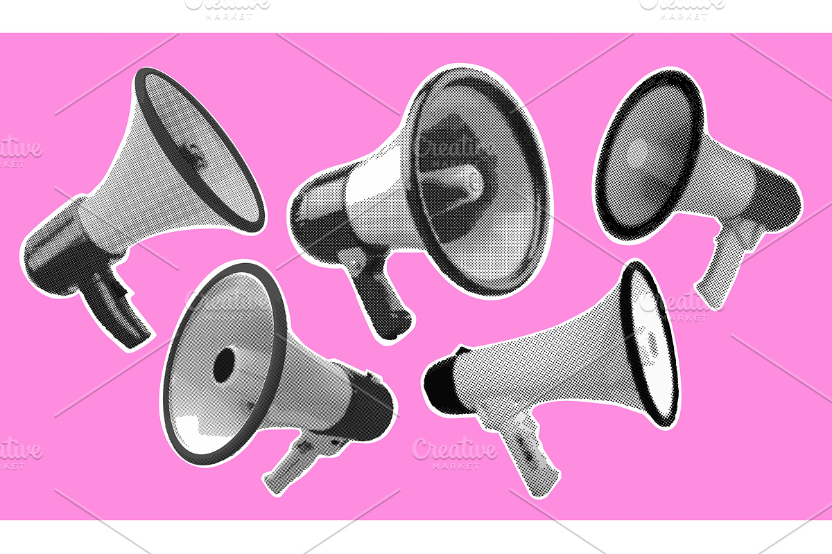 Halftone loudspeakers. Realistic, an Object Illustration by Stock-Smart-Start