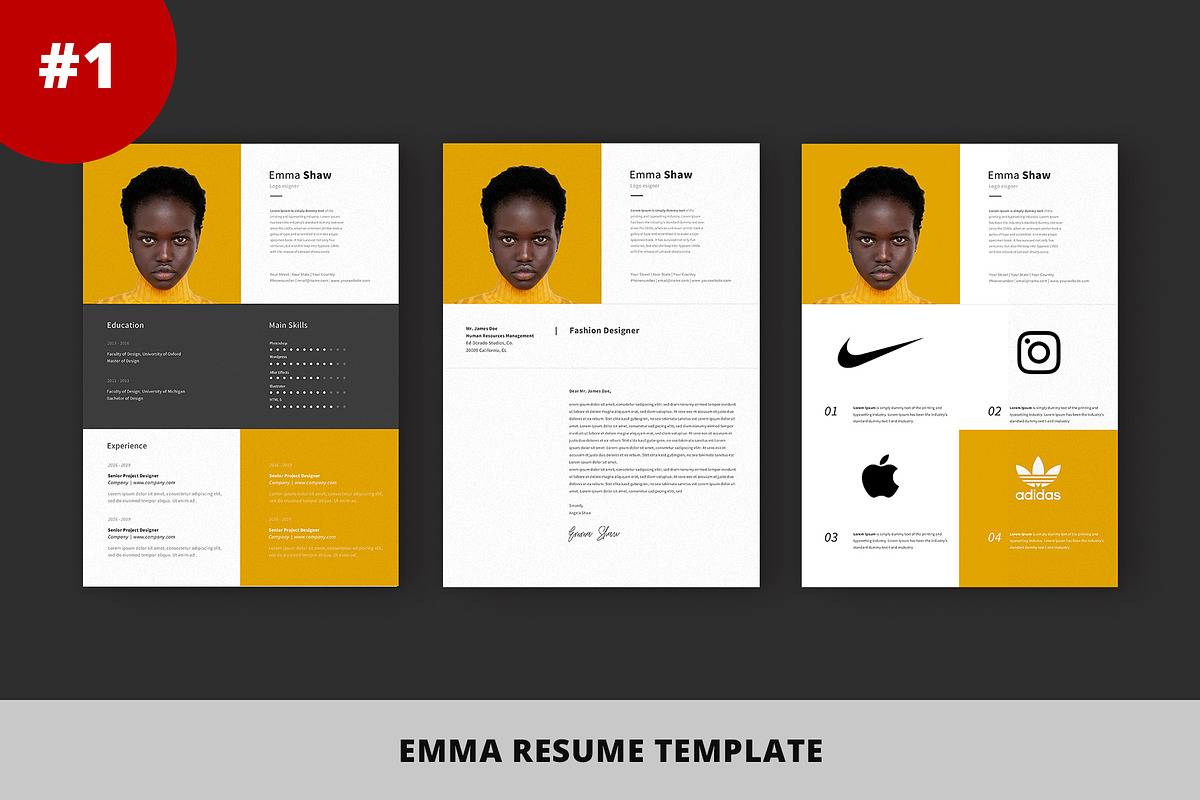 Resume Template Bundle - Vol 04, a Resume Template by Nina Shaw (Photo 2 of 12)