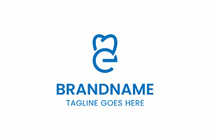 Letter E Dental Monoline Logo, a Branding & Logo Template by Pray Art Design Studio