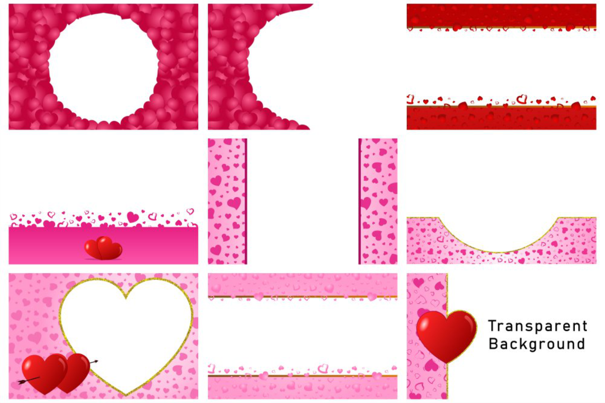 Valentine Pattern Background Bundle, a Background Photo by D2PUTRI (Photo 4 of 13)