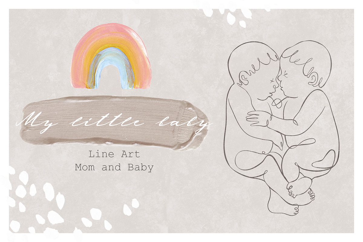MY LITTLE BABY oneline illustrations, an Object Graphic by Natali Smolova (Photo 1 of 9)