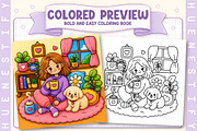 Coffee Time Story Coloring Book, a Person Illustration by HueNestify (Thumbnail 3 of 5)