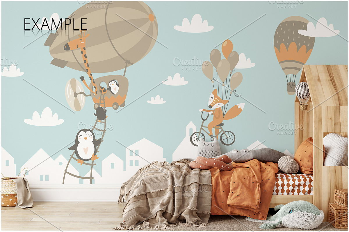 Kids Frames & Wall Mockup Bundle - 6, a Print Template by Yuri-U (Photo 10 of 28)
