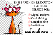 Quirky Valentine Day Cats Clipart, an Illustration by Daily.Designs (Thumbnail 2 of 5)