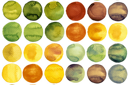 Circles Watercolor collection, an Abstract Photo by Liliia Rudchenko