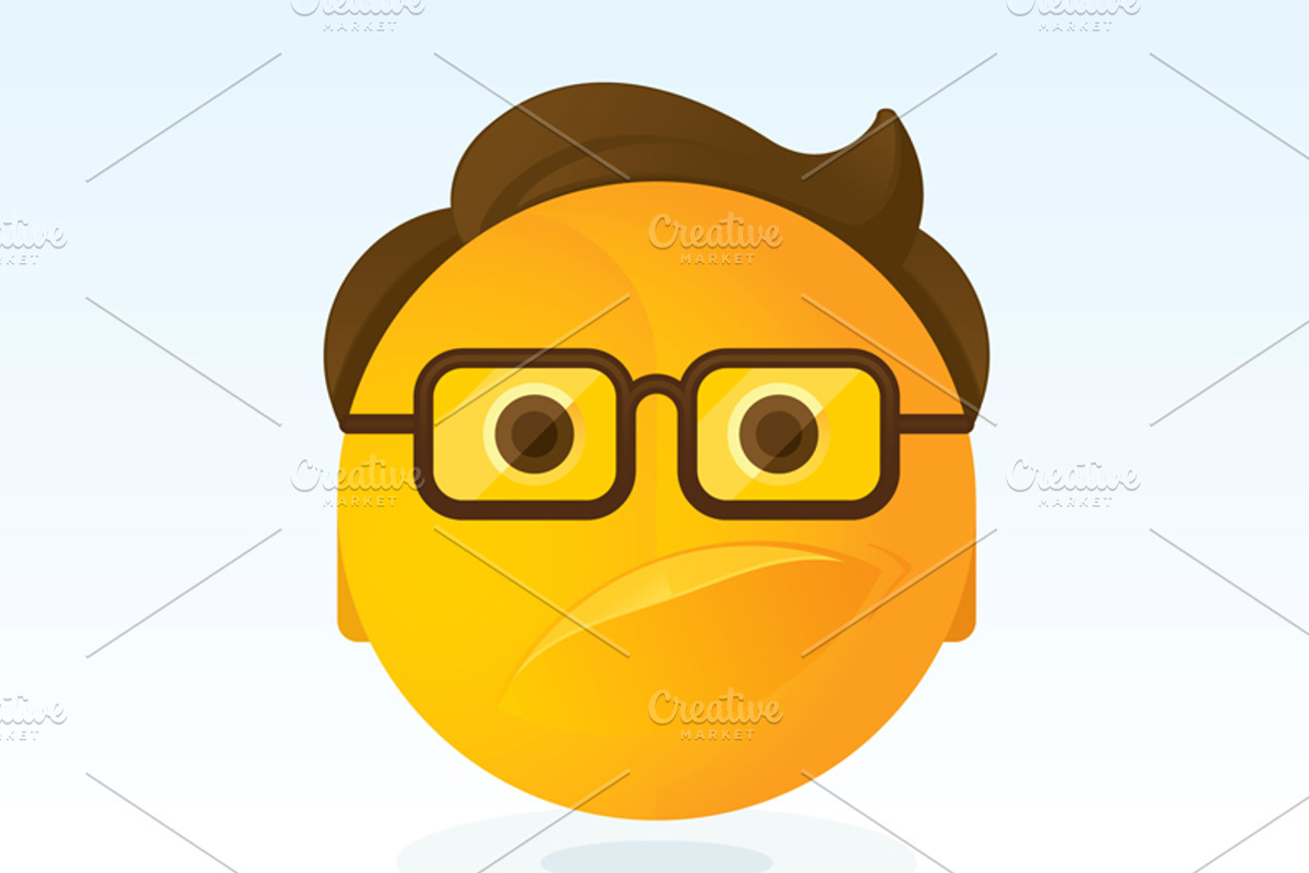 Geek Emoticon, a Graphic by Offshore Shop