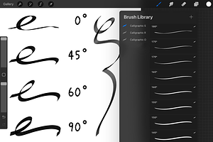 Procreate Sharp Calligraphic Brushes