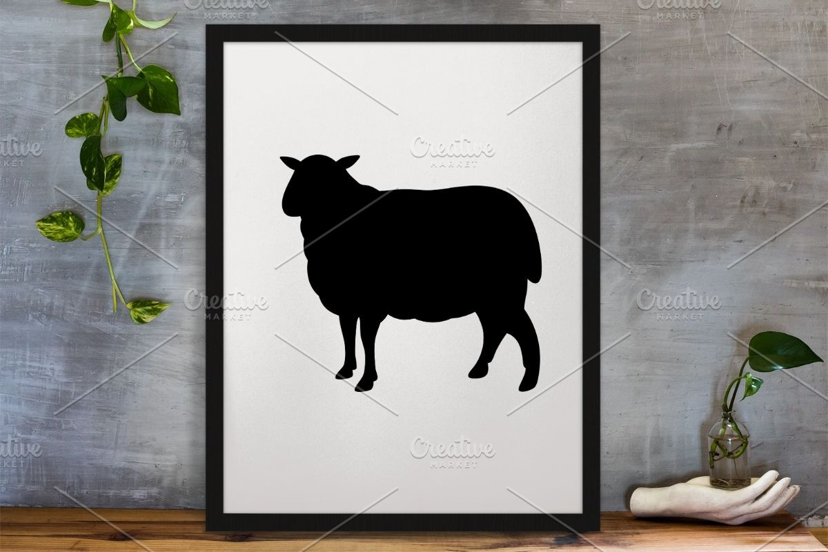 Sheep Silhouette SVG, an Animal Illustration by newminddesign (Photo 3 of 3)