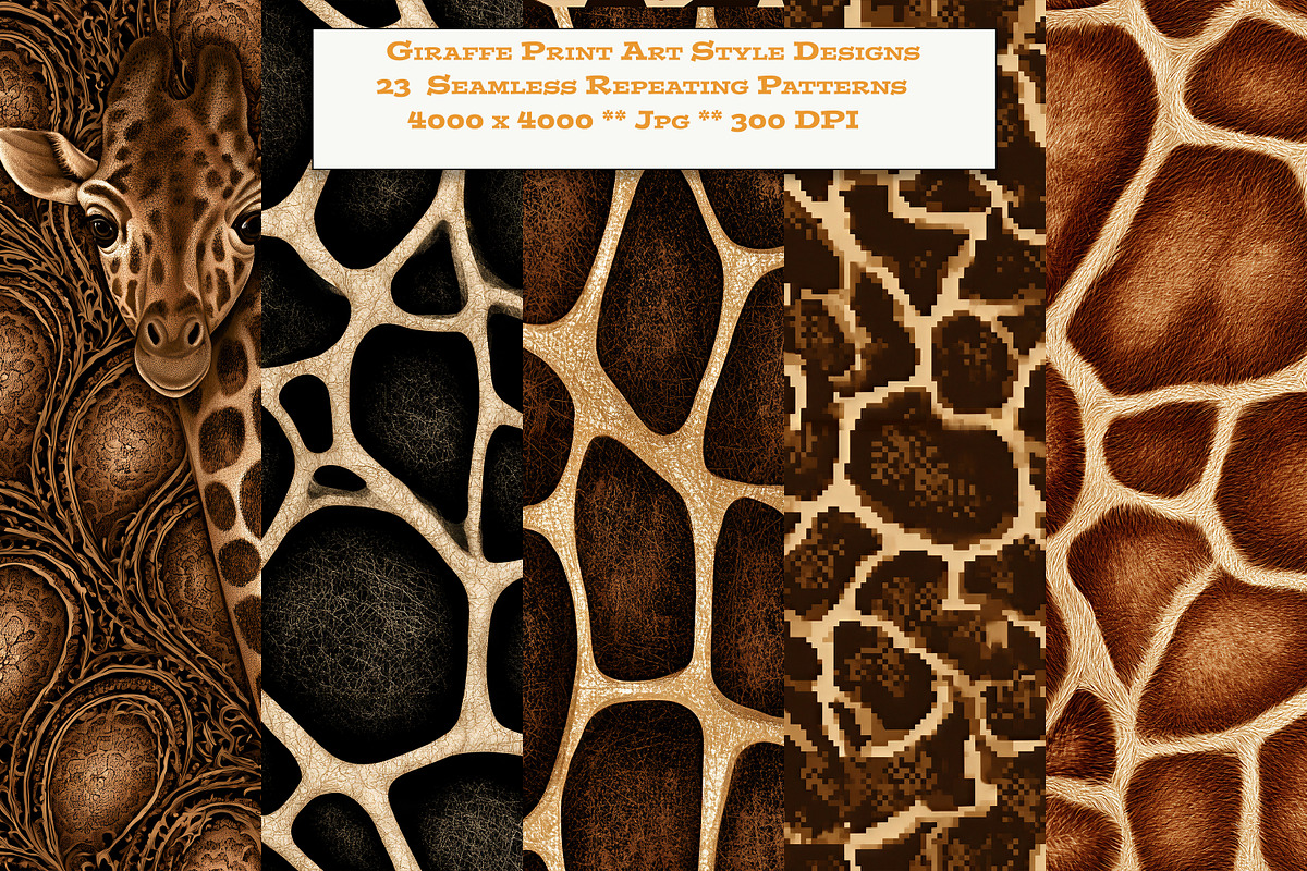 Giraffe Fur Animal Print Art Pattern, a Pattern Graphic by karenfoleyphoto (Photo 1 of 6)