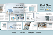 Blue Interior Design - Google Slides, a Presentation Template by QR Design Studio (Thumbnail 1 of 3)