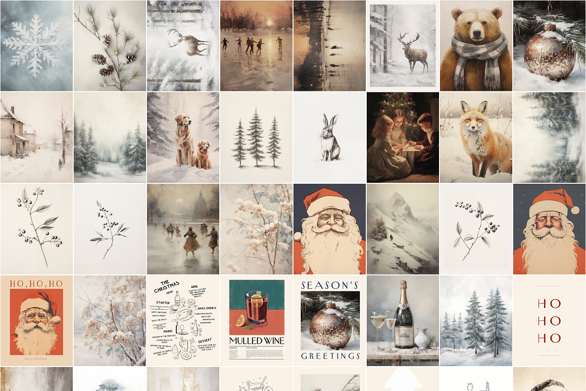 New Year Vintage Prints + Bold Font, a Background Graphic by Laras Wonderland (Photo 5 of 11)