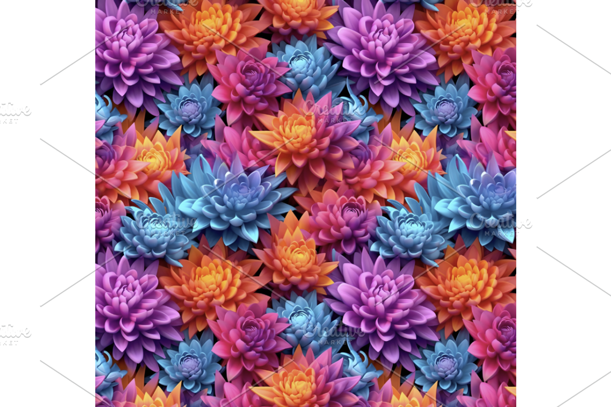 3D Seamless Floral Backgrounds, a Plants & Tree 3D Model by RobinElkthunder (Photo 3 of 10)