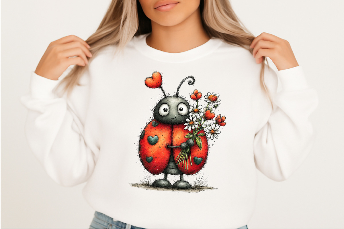 Whimsical Spring Ladybug Clipart, an Illustration by Craft Nest (Photo 7 of 8)