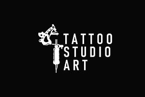 illustration logo tattoo machine, a Branding & Logo Template by Maylianaw28
