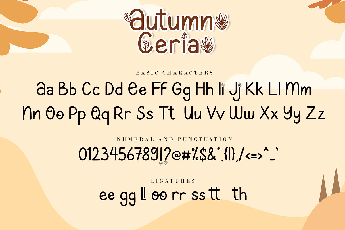 Autumn Ceria, a Font by AEN Creative Studio (Photo 6 of 7)