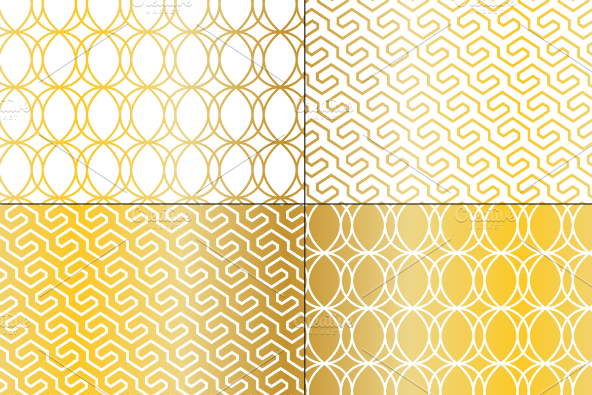 Seamless Gold Mod Geometrics preview 6