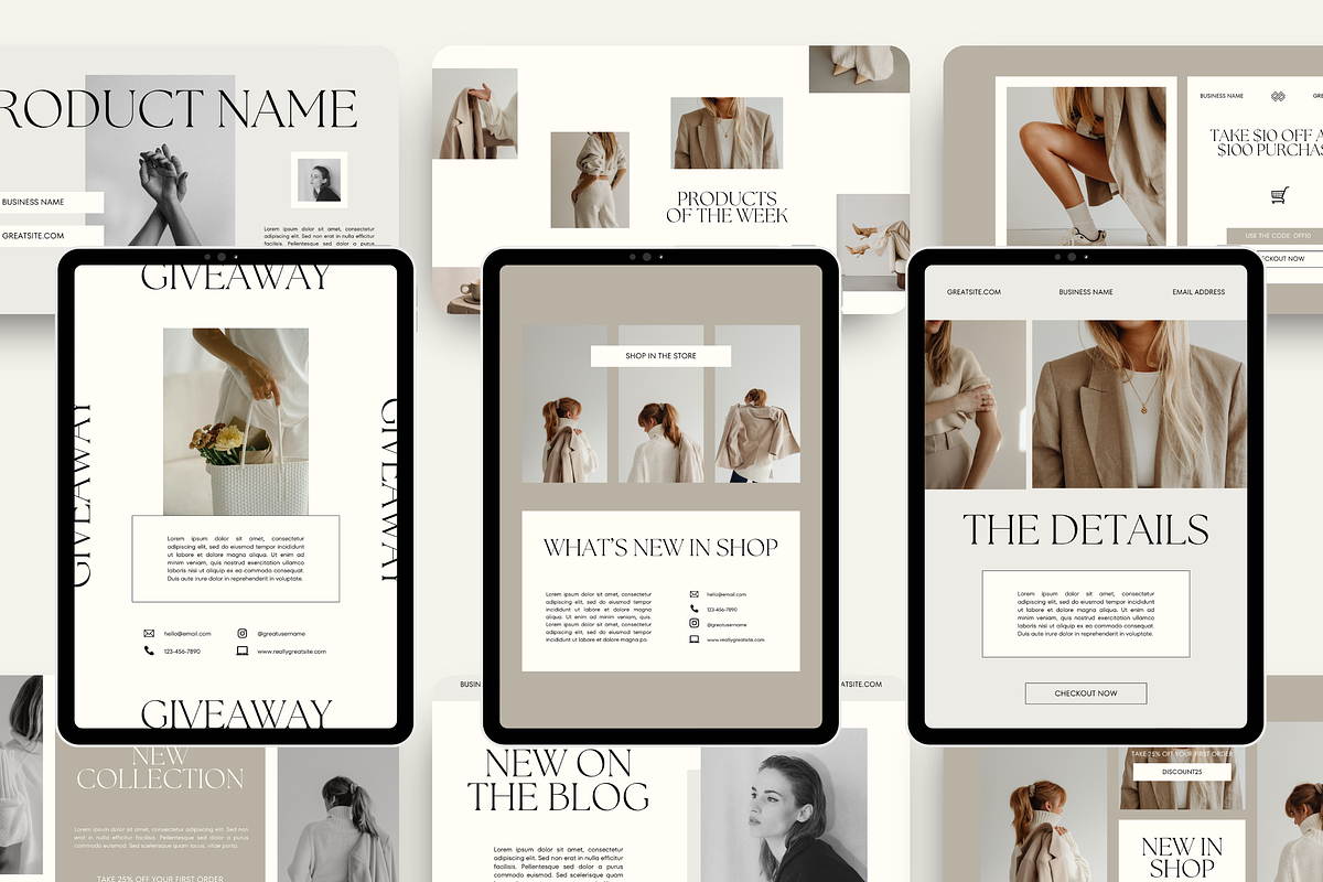 Email Marketing Newsletter Template, an Email Template by Branding Babe Co. (Photo 3 of 9)