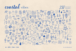 Coastal Vibe Clipart Set