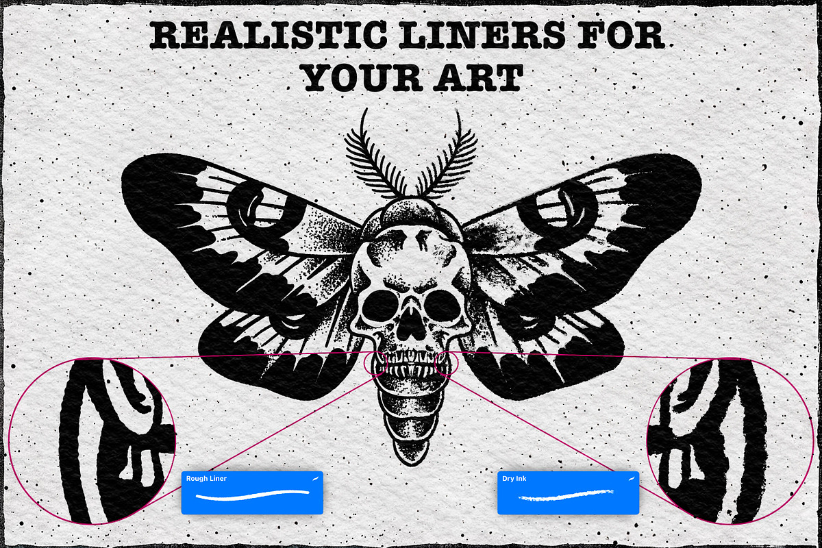 120 Procreate Tattoo Brushes, a Brush Add-On by Nuclear Brushes (Photo 6 of 10)
