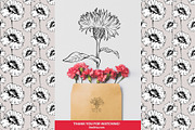 Flowers Line Art. Floral Clipart, a Decorative Illustration by ilonitta (Thumbnail 11 of 11)