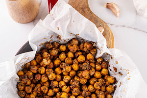 Homemade fried crispy chickpeas,, a Food & Drink Photo by Rimma