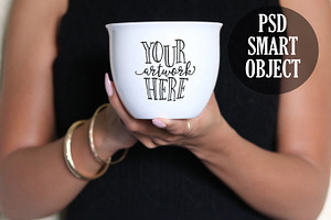 CHERRY NOIR Feminine Chic Mug Mockup