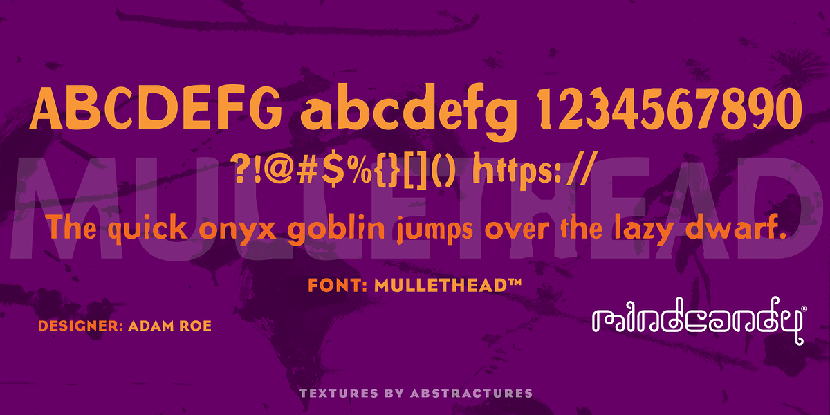 Mullethead™, a Sans Serif Font by MINDCANDY