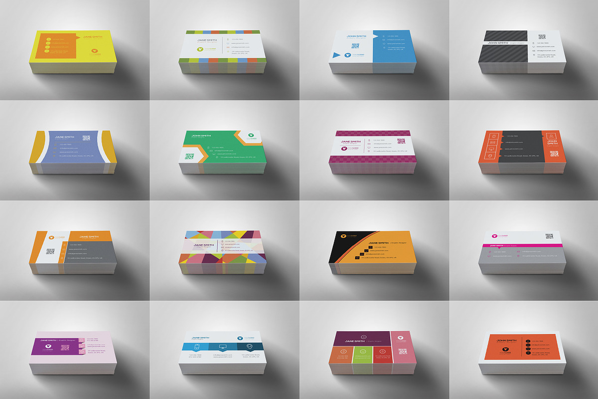100 Minimal Business Cards Bundle, a Business Card Template by Carlos Fernando (Photo 5 of 7)