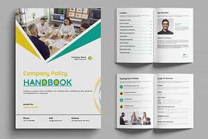Company Policy Handbook Layout, a Brochure Template by MightyDesign
