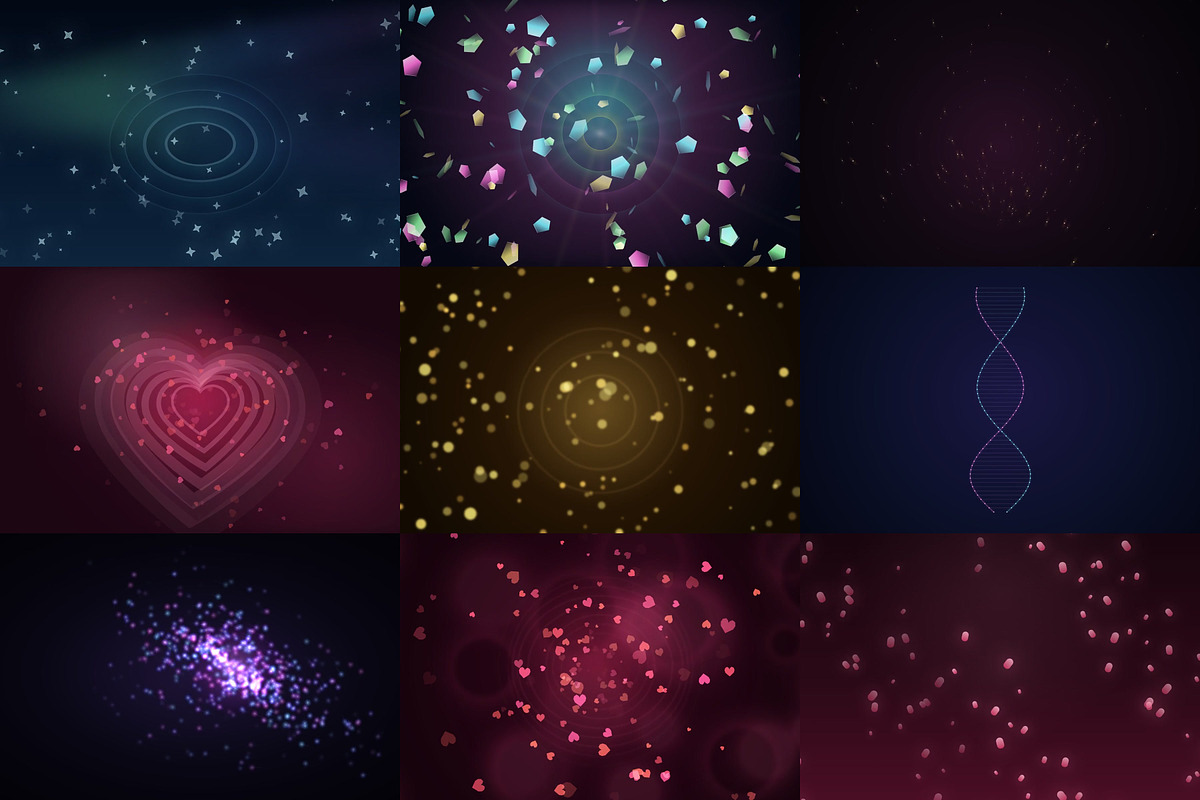 VJ Loops and Particles Backdrop, a Background Graphic by cheapmotiongraphics (Photo 2 of 7)