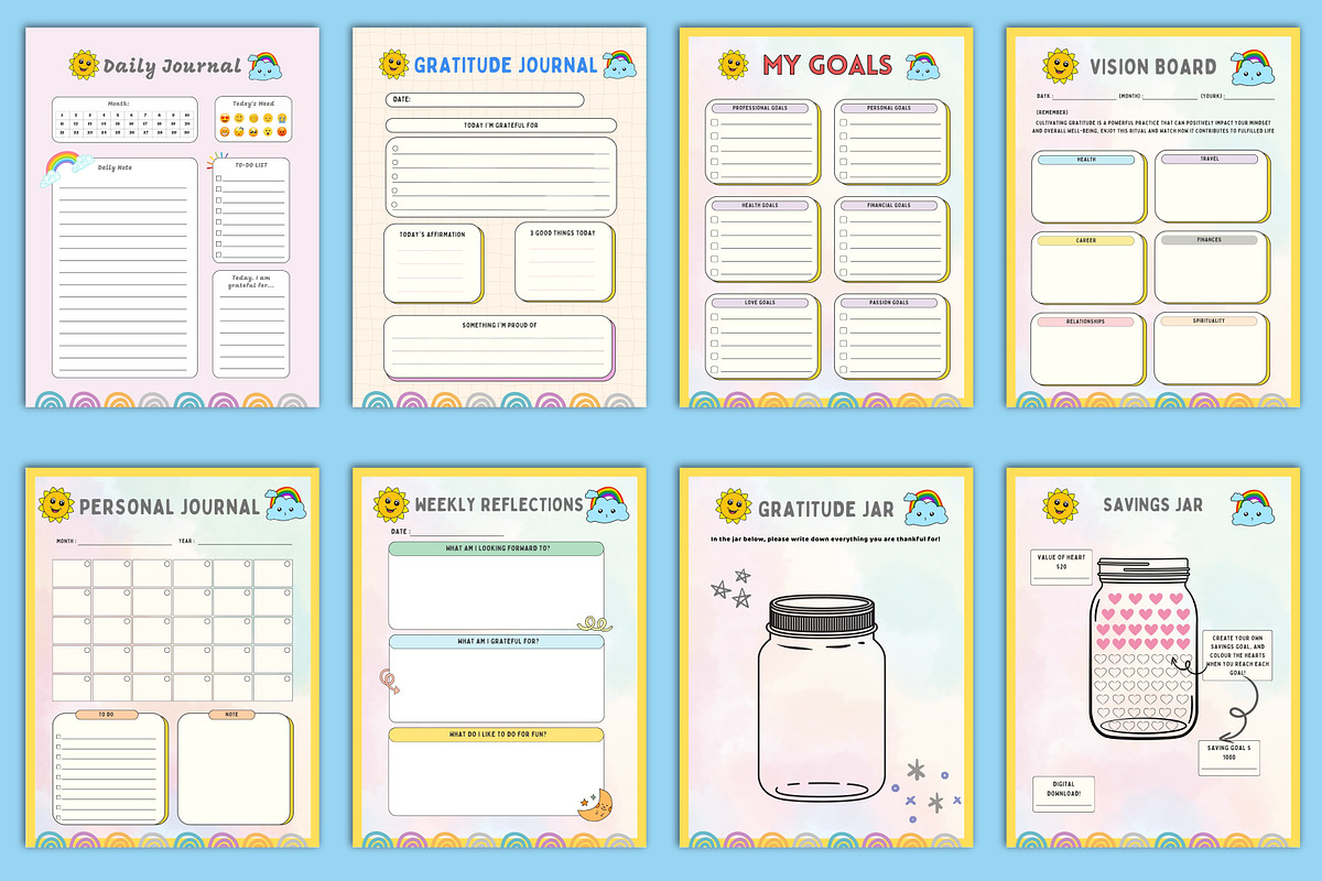 Editable Kids Daily Journal Canva, a Stationery Template by Designmela01 (Photo 3 of 5)