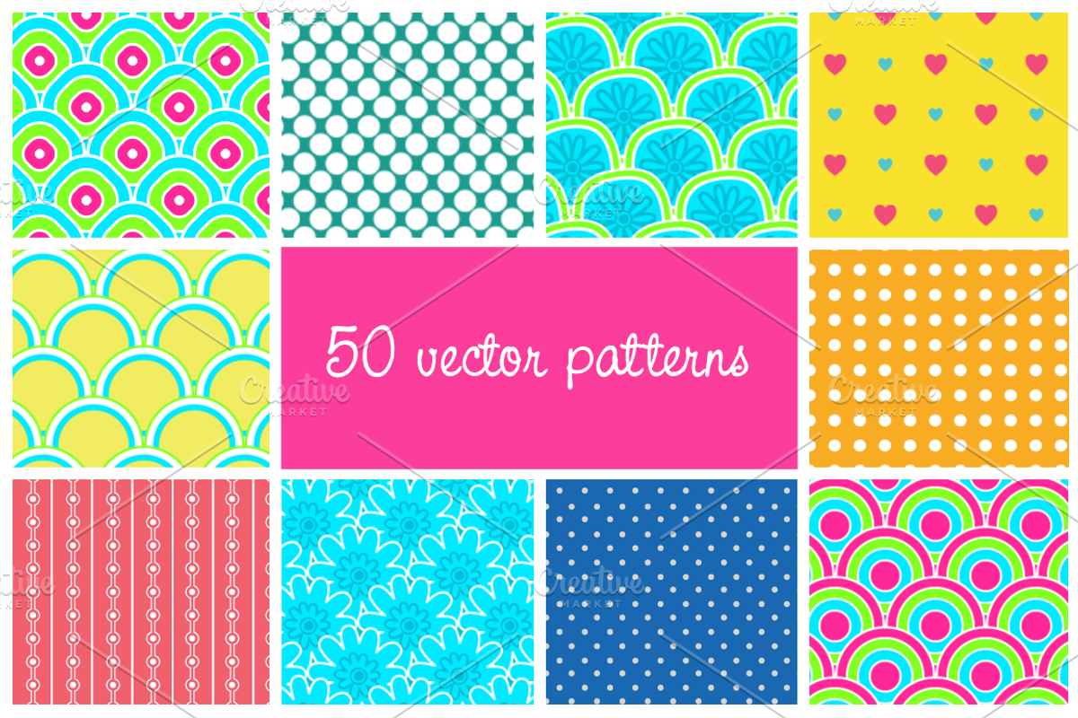seamless vector patterns, a Pattern Graphic by DeepDesign