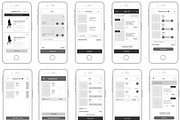 Axure Mobile UI: Shopping cart, a Wireframe Template by Humble UX (Thumbnail 2 of 2)