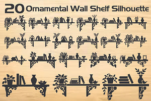 Ornamental Wall Shelf Silhouette