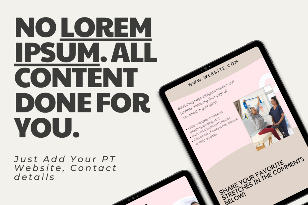 Physical Therapy Social Media Posts, a Social Media Template by Local Marketing Templates (Photo 8 of 10)